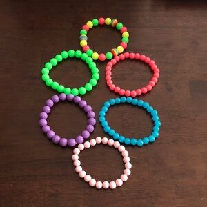 Neon Beaded Bracelet Set